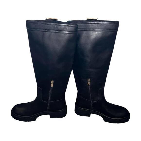 Coach Lilli Black Leather Tall Knee-High Riding Boots Size 7.5 New - Picture 3 of 10